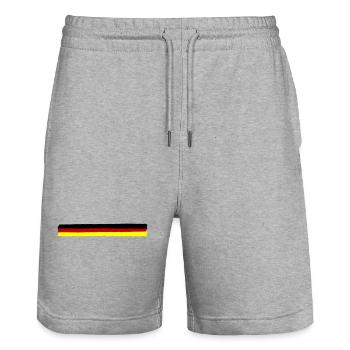 Ligne de symbole du drapeau de l’Allemagne - Short de jogging bio TRAINER Stanley/Stella unisexe - gris chiné - Devant - Nik (191cm) & Marisol (170cm)