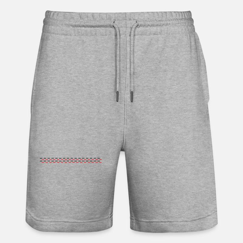 Ligne pointillée - Short de jogging bio TRAINER Stanley/Stella unisexe - gris chiné