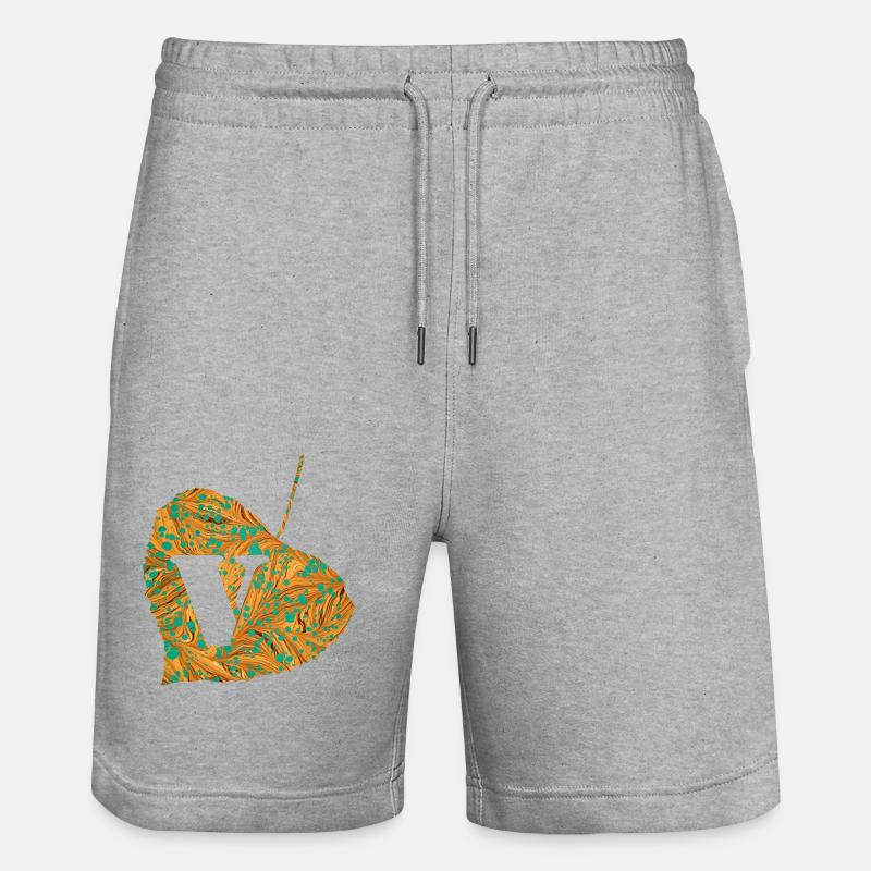 blatt e 95 v - Stanley/Stella Unisex Bio Joggingshorts Trainer  - Grau meliert