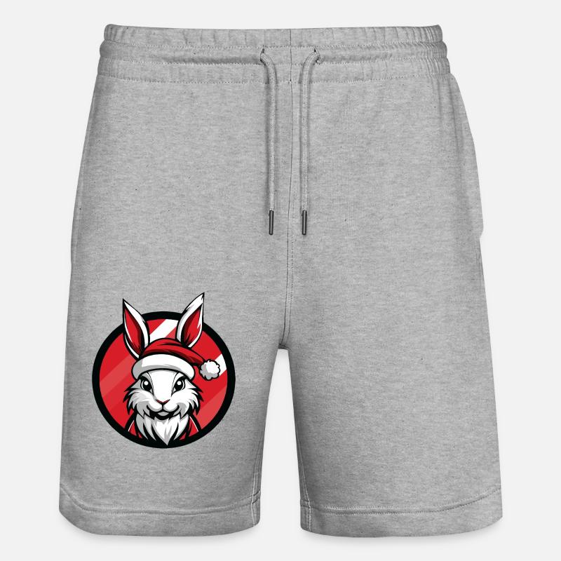 Noël Bunny Noël - Short de jogging bio TRAINER Stanley/Stella unisexe - gris chiné