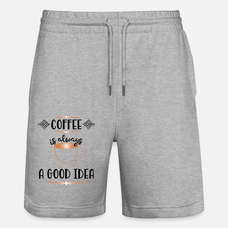 café - Short de jogging bio TRAINER Stanley/Stella unisexe - gris chiné
