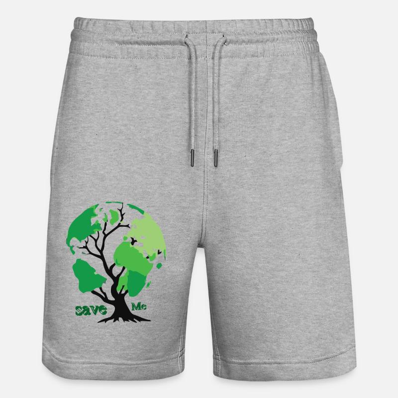 save the planet - Short de jogging bio TRAINER Stanley/Stella unisexe - gris chiné