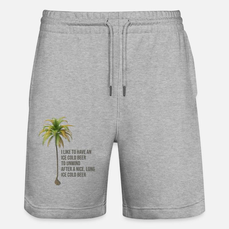 Citation de palmier - Short de jogging bio TRAINER Stanley/Stella unisexe - gris chiné
