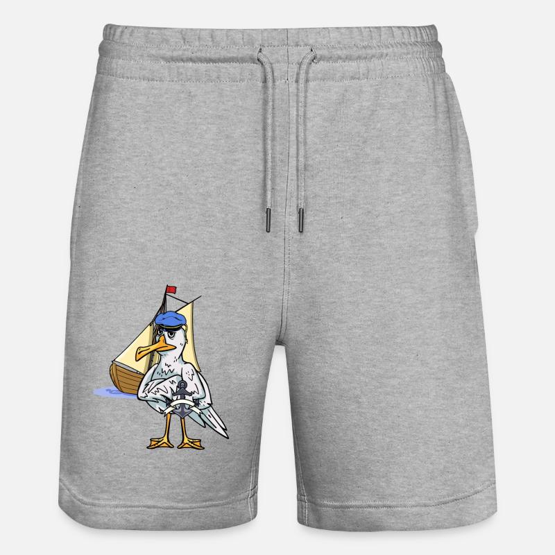Marin Marin Navire Capitaine - Short de jogging bio TRAINER Stanley/Stella unisexe - gris chiné