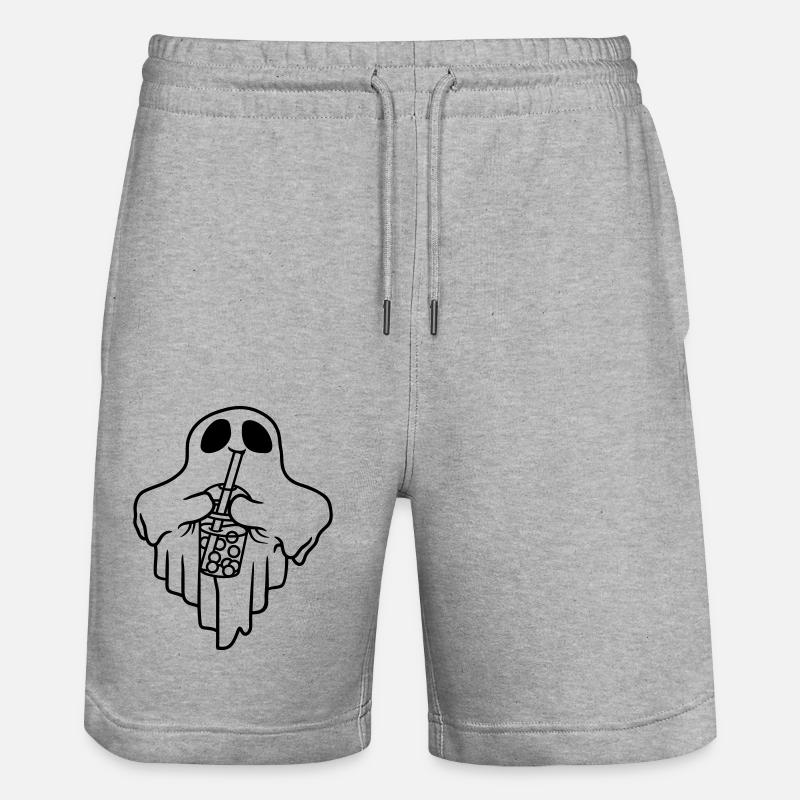 Geist Booba Bubble Tea - Stanley/Stella Unisex Bio Joggingshorts Trainer  - Grau meliert