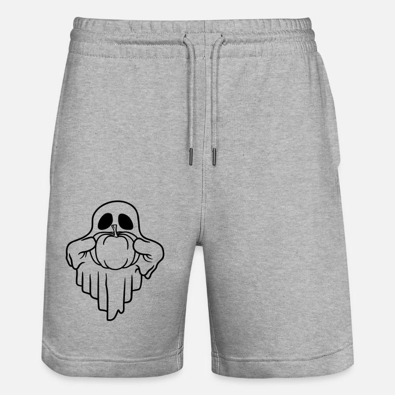 Halloween Citrouille Ghost Comic - Short de jogging bio TRAINER Stanley/Stella unisexe - gris chiné