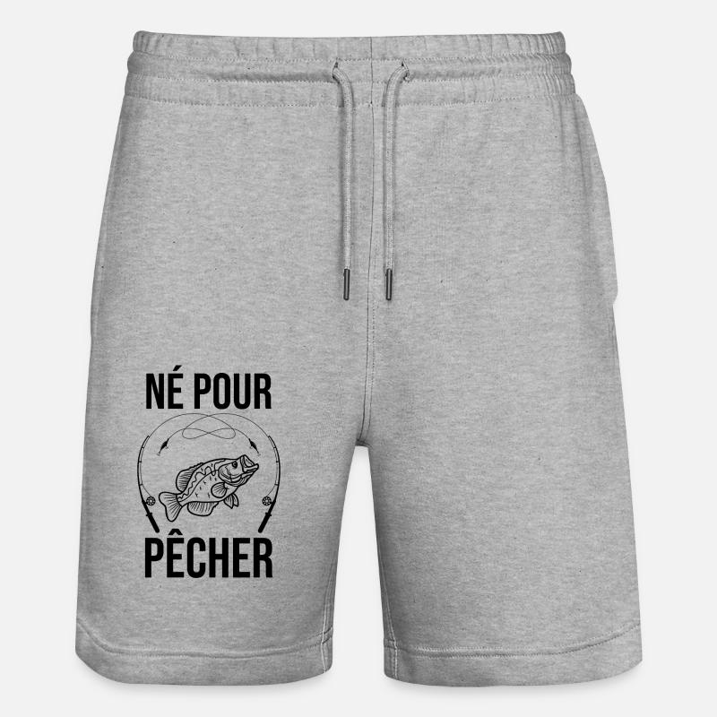 né pour pêcher 1 - Short de jogging bio TRAINER Stanley/Stella unisexe - gris chiné