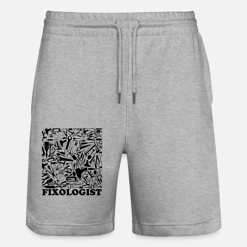 Handyman FIXOLOGIST - Short de jogging bio TRAINER Stanley/Stella unisexe - gris chiné