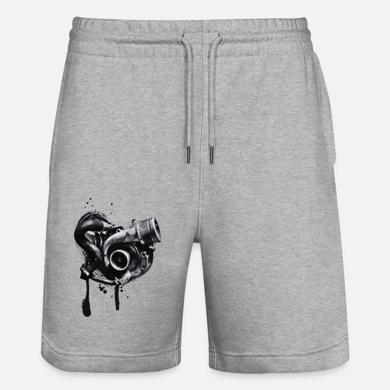 Turboherz Graffiti - Short de jogging bio TRAINER Stanley/Stella unisexe - gris chiné