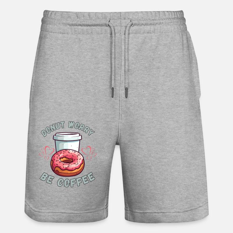Café & Donut Dreams - Short de jogging bio TRAINER Stanley/Stella unisexe - gris chiné