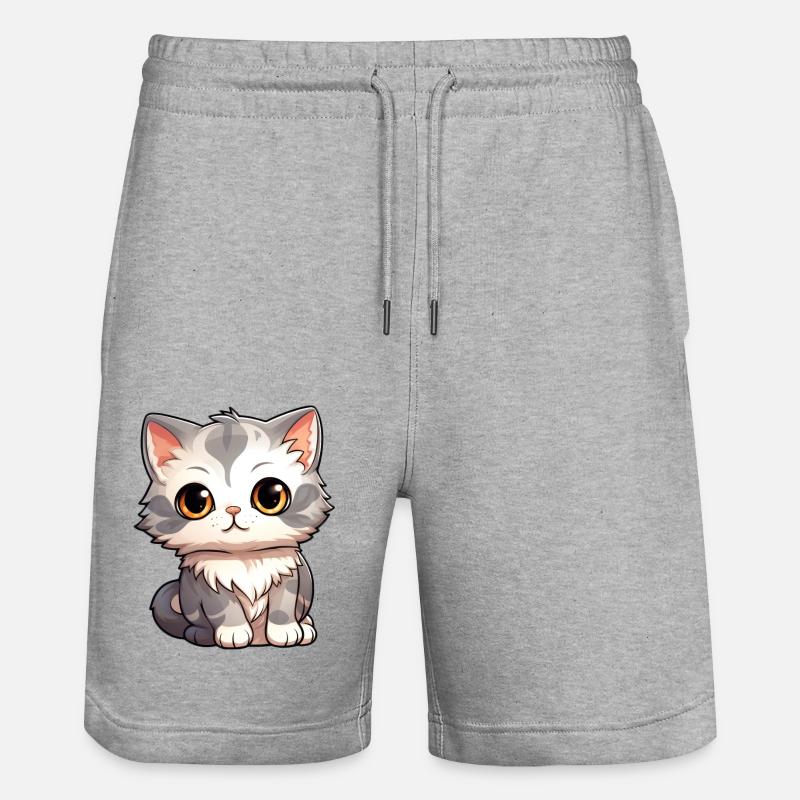 Bébé chat - Short de jogging bio TRAINER Stanley/Stella unisexe - gris chiné