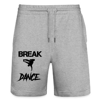 break dance - Stanley/Stella Unisex Bio Joggingshorts Trainer  - Grau meliert - Vorne - Nik (191cm) & Marisol (170cm)