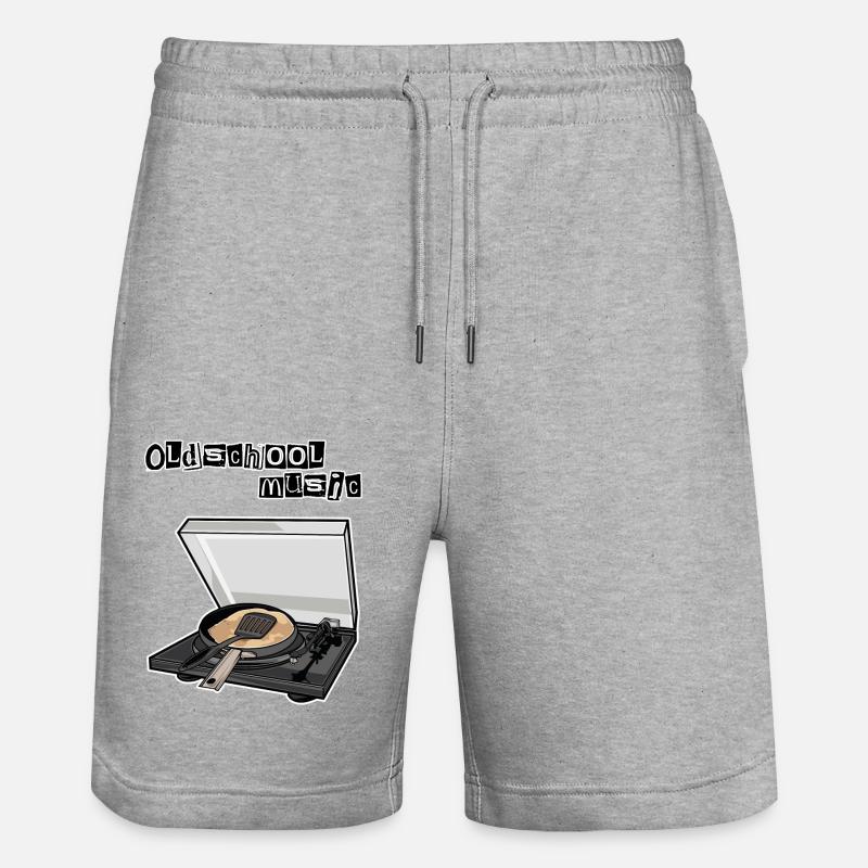 Vinyle // Oldschool Music - Short de jogging bio TRAINER Stanley/Stella unisexe - gris chiné