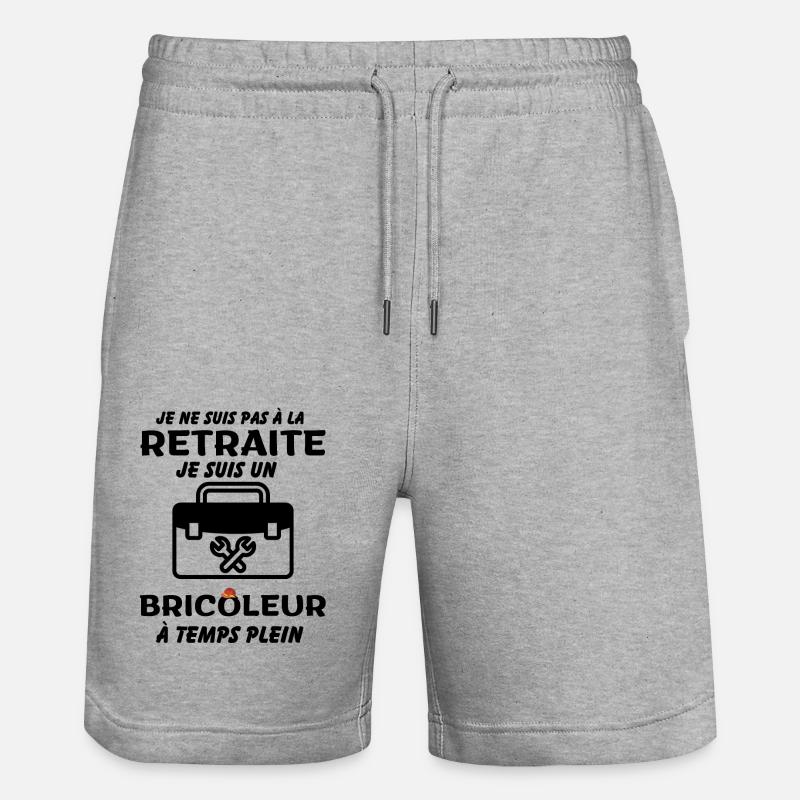 Bricoleur retraité - Short de jogging bio TRAINER Stanley/Stella unisexe - gris chiné