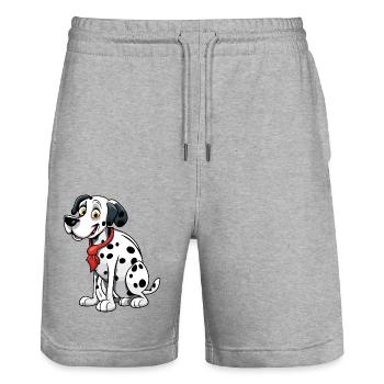 Dalmatian / Dog / Animal / Pet / Barking - Stanley/Stella Trainer Unisex Organic Jogging Shorts - heather grey - Front - Nik (191cm) & Marisol (170cm)