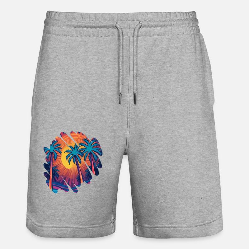 Été Plage mer vacances - Short de jogging bio TRAINER Stanley/Stella unisexe - gris chiné