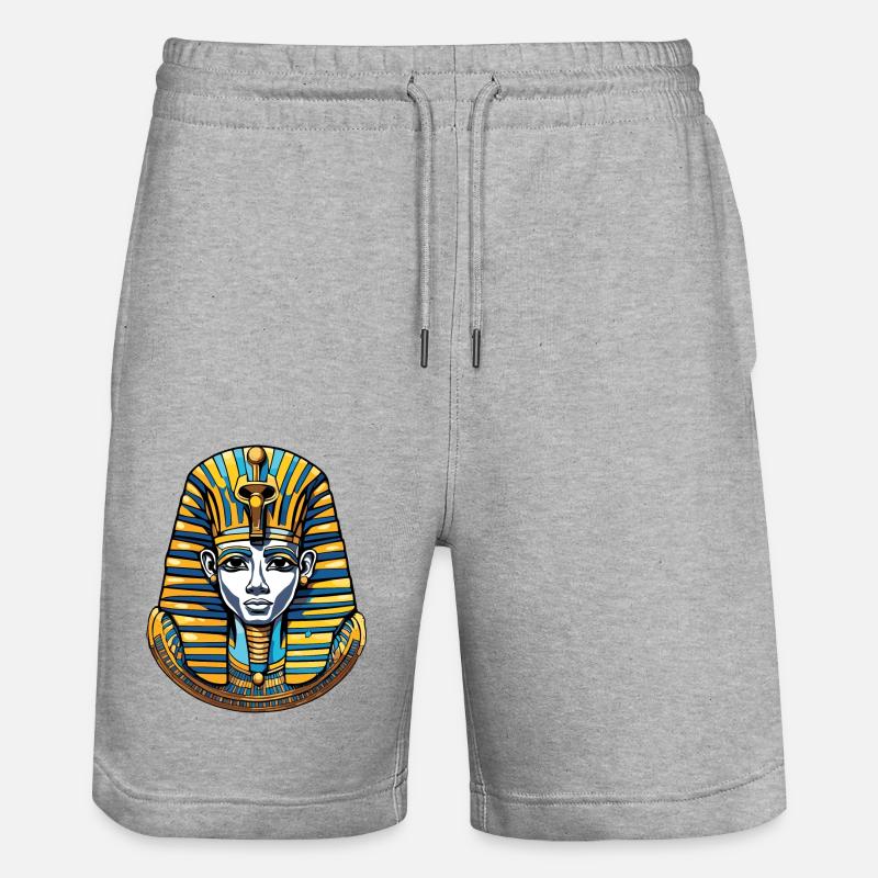 Egypte / Pharaon / Momies / Hiéroglyphes / Sphinx - Short de jogging bio TRAINER Stanley/Stella unisexe - gris chiné