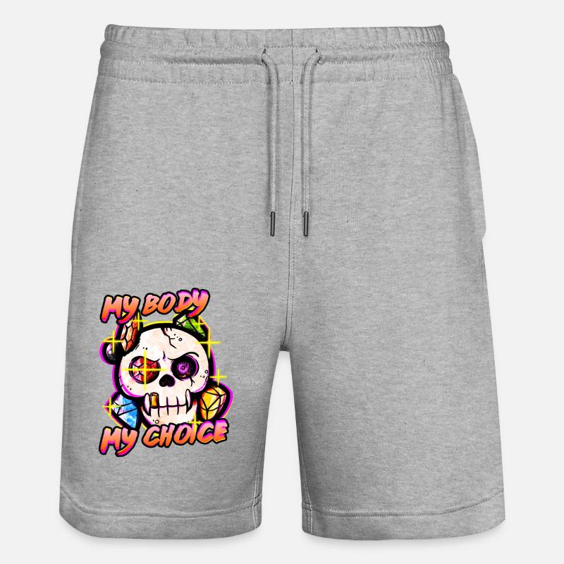 MonCorpsMonChoix - Short de jogging bio TRAINER Stanley/Stella unisexe - gris chiné