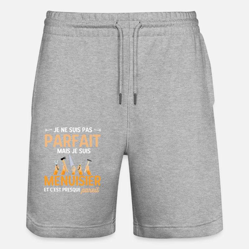 Menuisier parfait - Short de jogging bio TRAINER Stanley/Stella unisexe - gris chiné