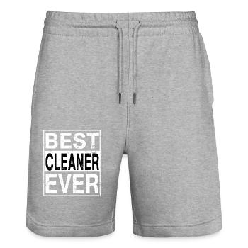 Bester Reiniger aller Zeiten Reiniger Geschenk - Stanley/Stella Unisex Bio Joggingshorts Trainer  - Grau meliert - Vorne - Nik (191cm) & Marisol (170cm)