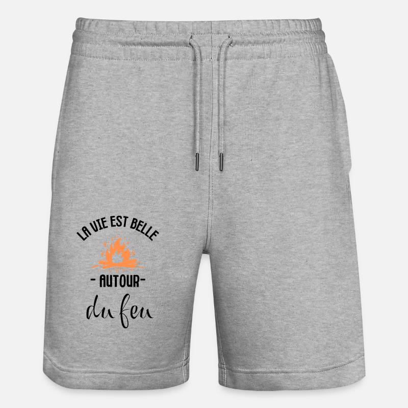 Feu de camping - Short de jogging bio TRAINER Stanley/Stella unisexe - gris chiné