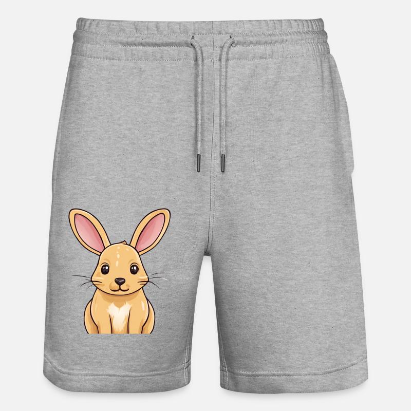 Lapin mignon - Short de jogging bio TRAINER Stanley/Stella unisexe - gris chiné