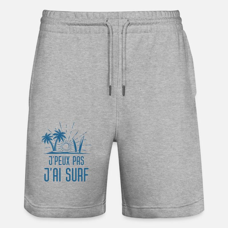 Surfeuse surf surfeur - Short de jogging bio TRAINER Stanley/Stella unisexe - gris chiné