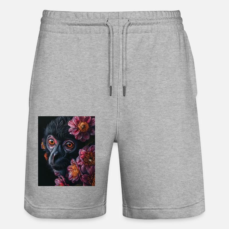 Affiche Animal et Fleur 9 - Short de jogging bio TRAINER Stanley/Stella unisexe - gris chiné