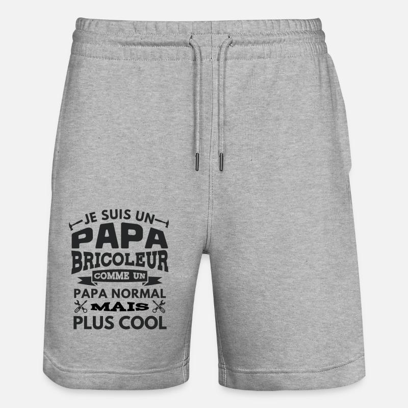 PAPA BRICOLEUR PAPA COOL 1 - Short de jogging bio TRAINER Stanley/Stella unisexe - gris chiné