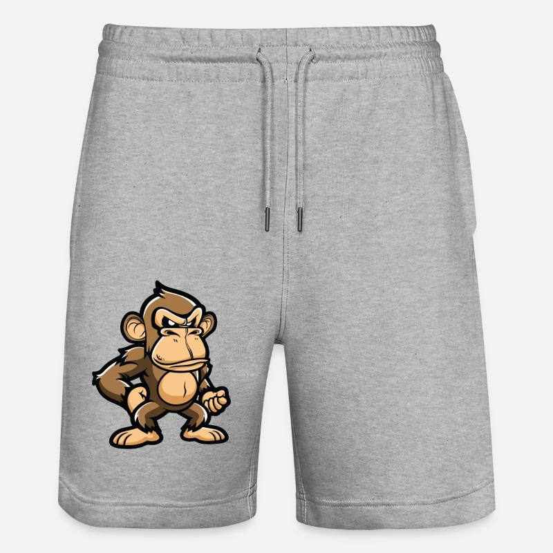 singe - Short de jogging bio TRAINER Stanley/Stella unisexe - gris chiné