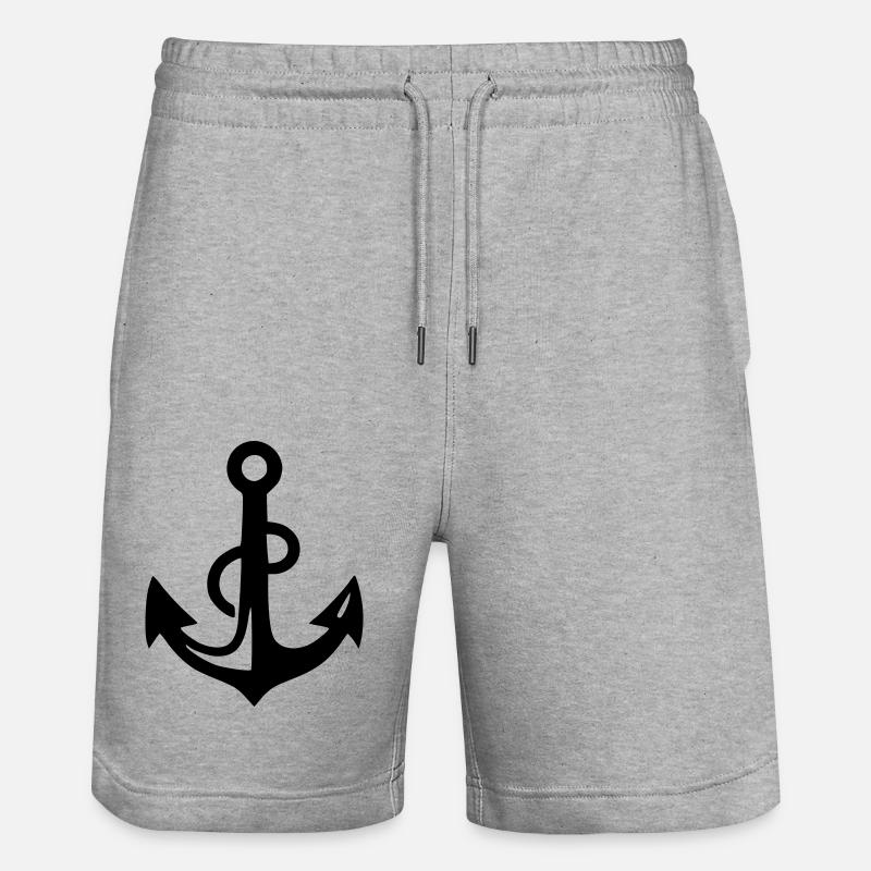 Ancre de bateau - Short de jogging bio TRAINER Stanley/Stella unisexe - gris chiné