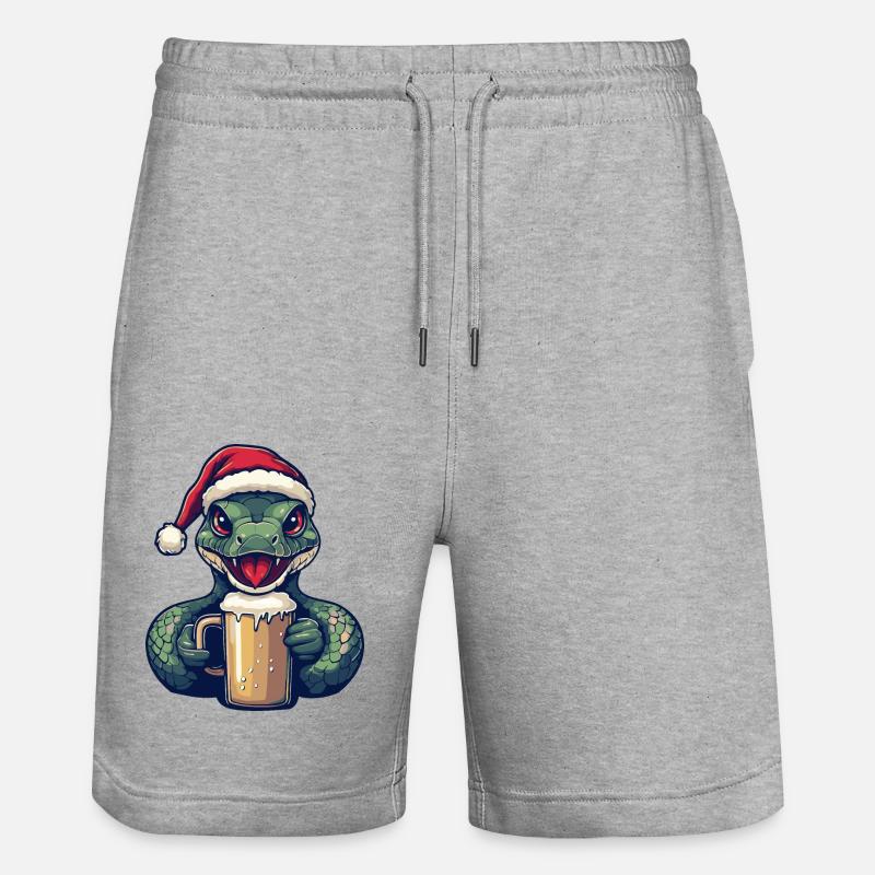 Bière de Noël Snake Cobra - Short de jogging bio TRAINER Stanley/Stella unisexe - gris chiné
