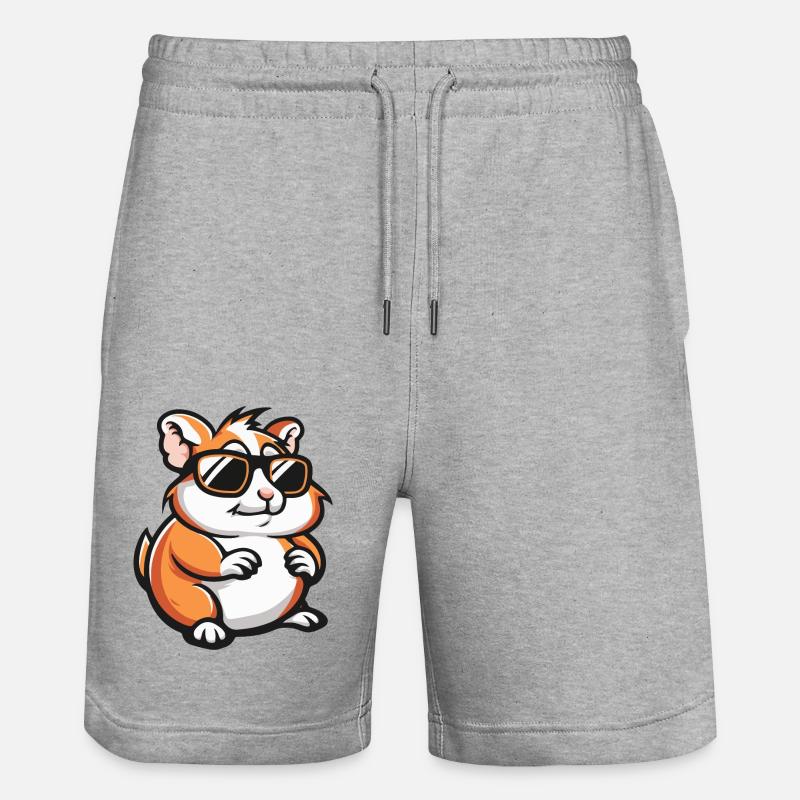 Hamster Bande Dessinée Cool - Short de jogging bio TRAINER Stanley/Stella unisexe - gris chiné