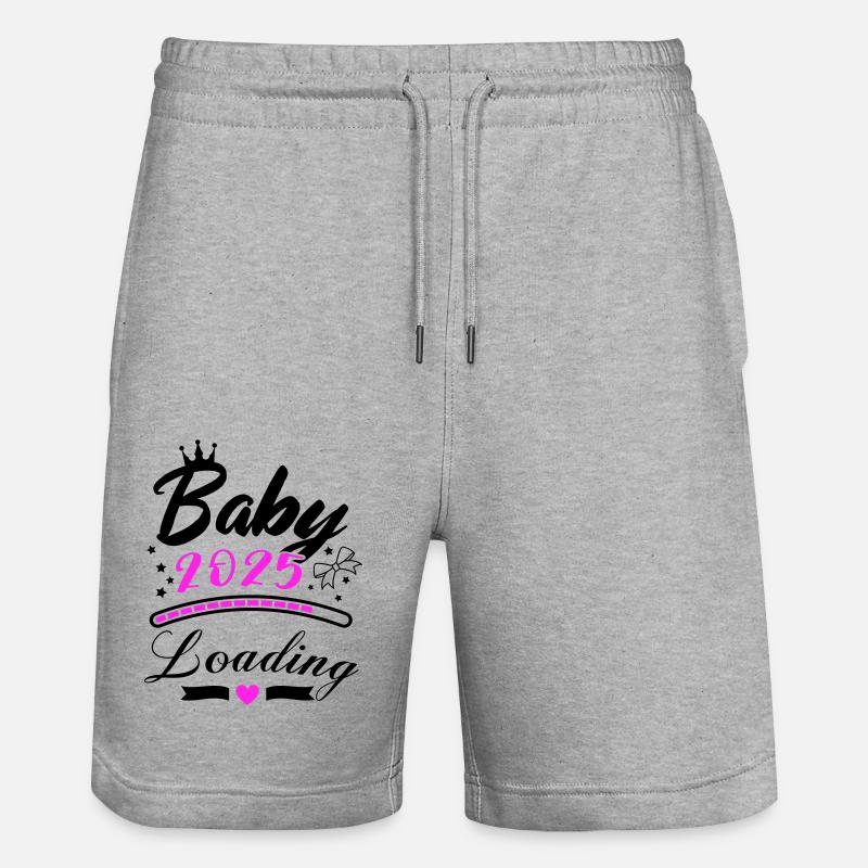 baby 2025 loading - Stanley/Stella Unisex Bio Joggingshorts Trainer  - Grau meliert