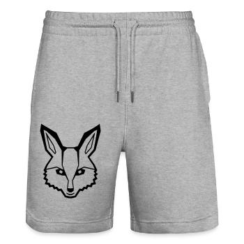 Renard Renard roux Animal sauvage Intelligent Habitants de la forêt - Short de jogging bio TRAINER Stanley/Stella unisexe - gris chiné - Devant - Nik (191cm) & Marisol (170cm)