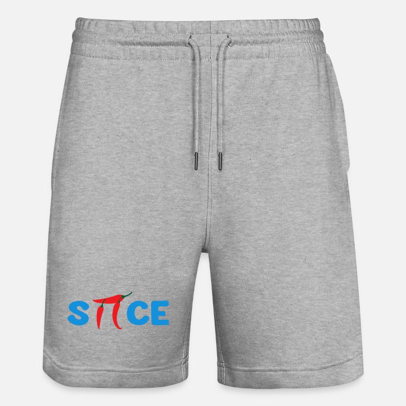 Spice Chilli PI Science Funny - Stanley/Stella Trainer Unisex Organic Jogging Shorts - heather grey
