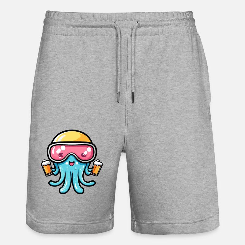méduse après-ski bière bande dessinée - Short de jogging bio TRAINER Stanley/Stella unisexe - gris chiné