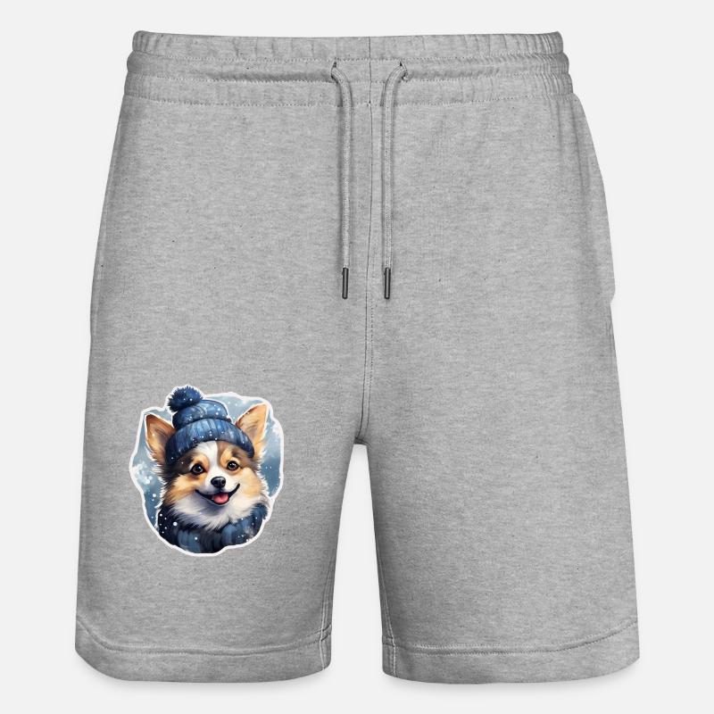 Plaisirs d’hiver avec Papillon - Short de jogging bio TRAINER Stanley/Stella unisexe - gris chiné