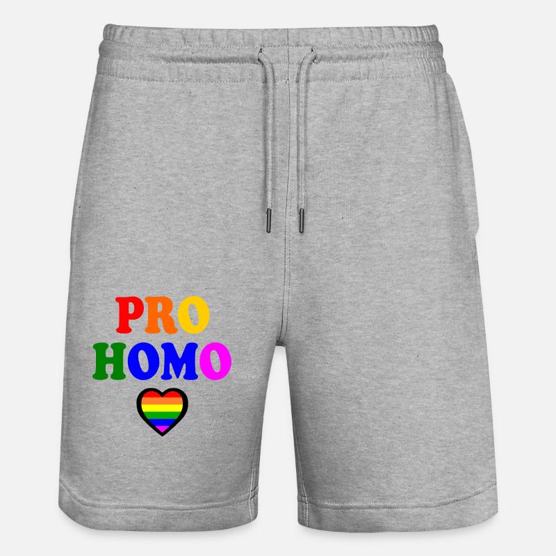 Pro homo - Short de jogging bio TRAINER Stanley/Stella unisexe - gris chiné
