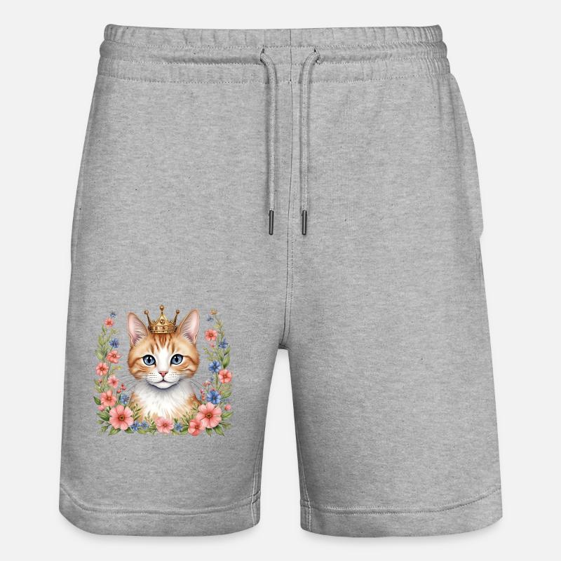 Adorable chat princesse - Short de jogging bio TRAINER Stanley/Stella unisexe - gris chiné