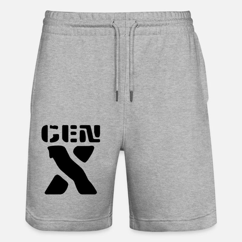 Génération X - Short de jogging bio TRAINER Stanley/Stella unisexe - gris chiné