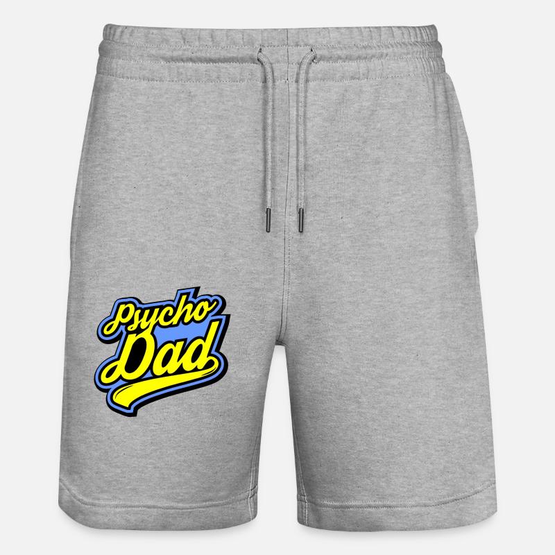 Psycho - Papa - Psycho - Dad - Short de jogging bio TRAINER Stanley/Stella unisexe - gris chiné