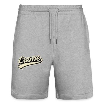 Creme steigt immer nach oben - Stanley/Stella Unisex Bio Joggingshorts Trainer  - Grau meliert - Vorne - Nik (191cm) & Marisol (170cm)
