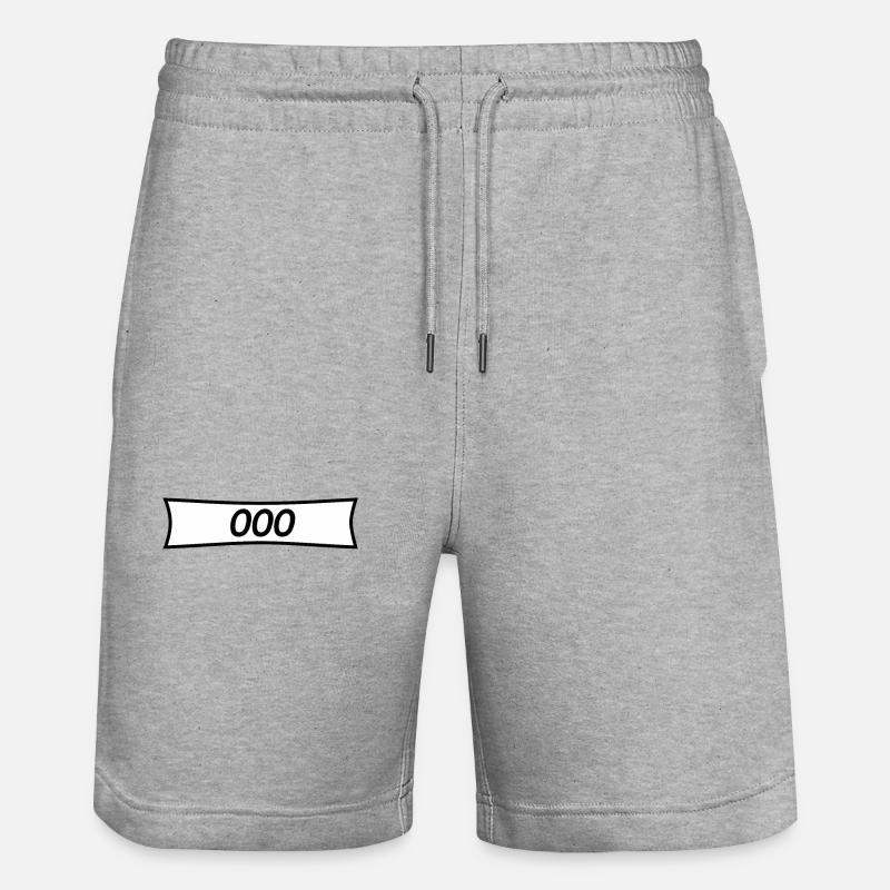 Panzerknacker numéro 000 - Short de jogging bio TRAINER Stanley/Stella unisexe - gris chiné