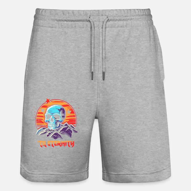 Crâne éternel : pour l’éternité - Short de jogging bio TRAINER Stanley/Stella unisexe - gris chiné