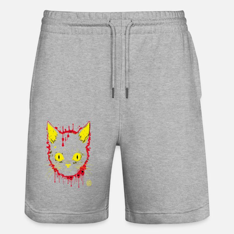 Chat d’horreur - Short de jogging bio TRAINER Stanley/Stella unisexe - gris chiné