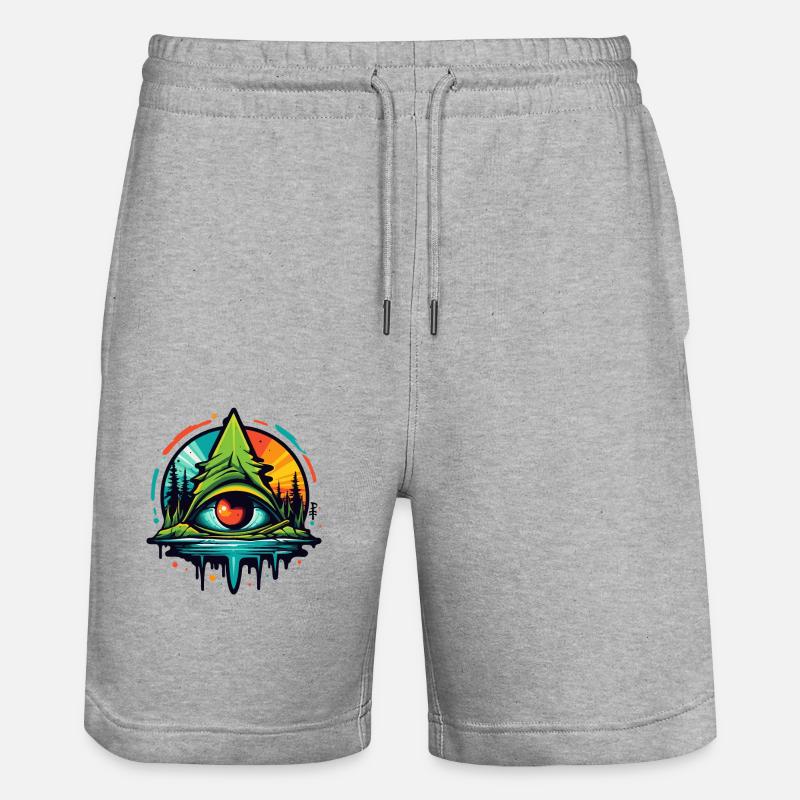 L’œil de la nature - Short de jogging bio TRAINER Stanley/Stella unisexe - gris chiné