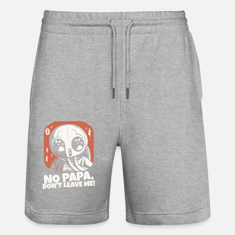 Daddy, don't leave me - Stanley/Stella Trainer Unisex Organic Jogging Shorts - heather grey