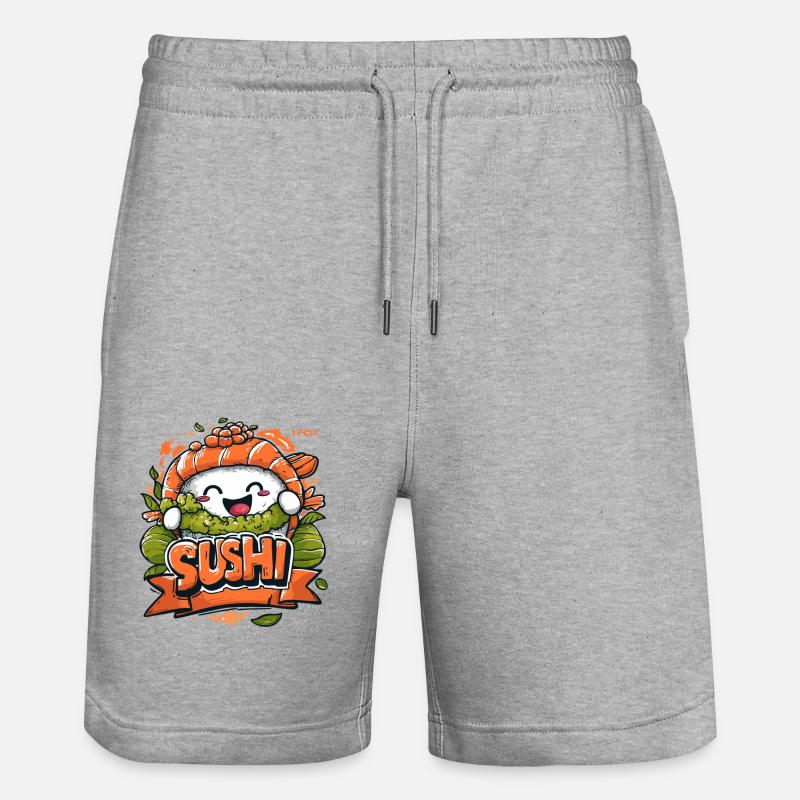 Sushi joyeux - Short de jogging bio TRAINER Stanley/Stella unisexe - gris chiné