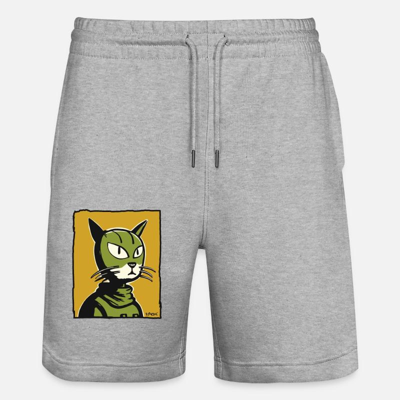 Un chat unique pour vous - Short de jogging bio TRAINER Stanley/Stella unisexe - gris chiné